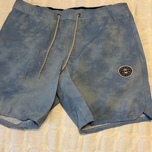 VISSLA Black and Gray Swim Shorts